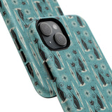 Mid - Century Retro Coolest Kitty Cats Tough Magnetic Phone Case - POPvault