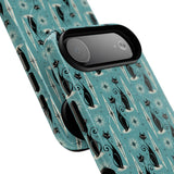 Mid - Century Retro Coolest Kitty Cats Tough Magnetic Phone Case - POPvault