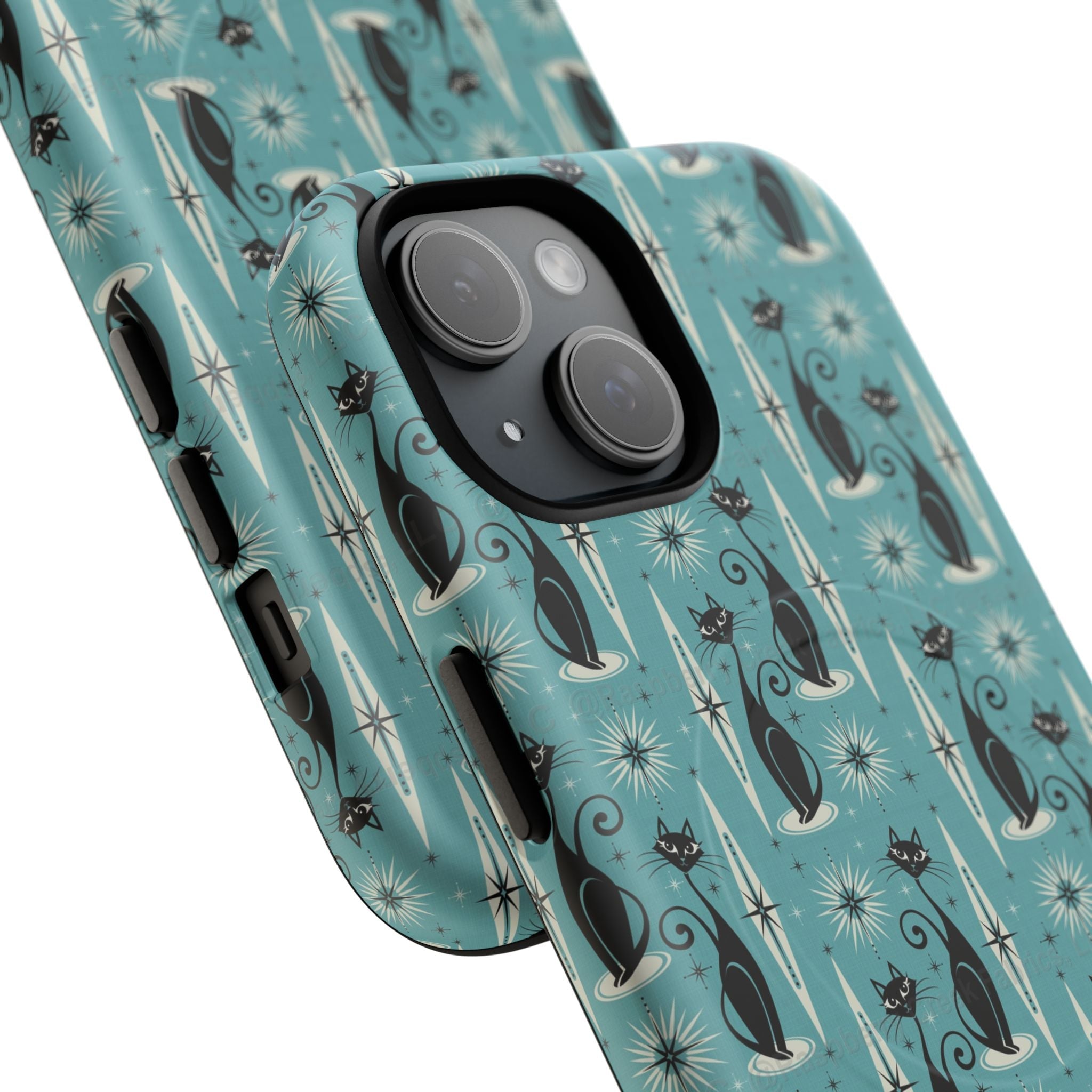Mid - Century Retro Coolest Kitty Cats Tough Magnetic Phone Case - POPvault