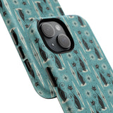 Mid - Century Retro Coolest Kitty Cats Tough Magnetic Phone Case - POPvault