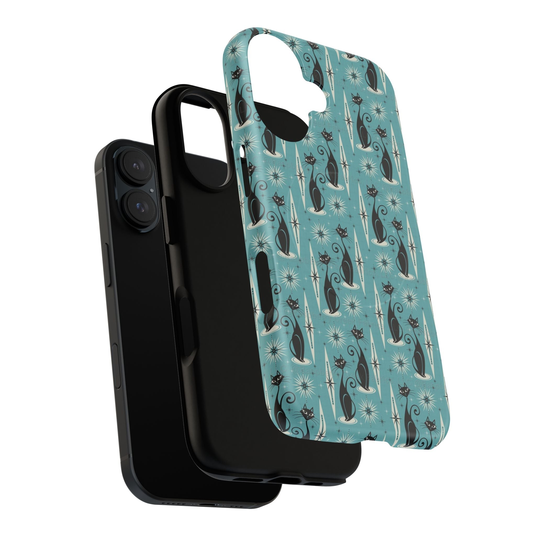 Mid - Century Retro Coolest Kitty Cats Tough Magnetic Phone Case - POPvault