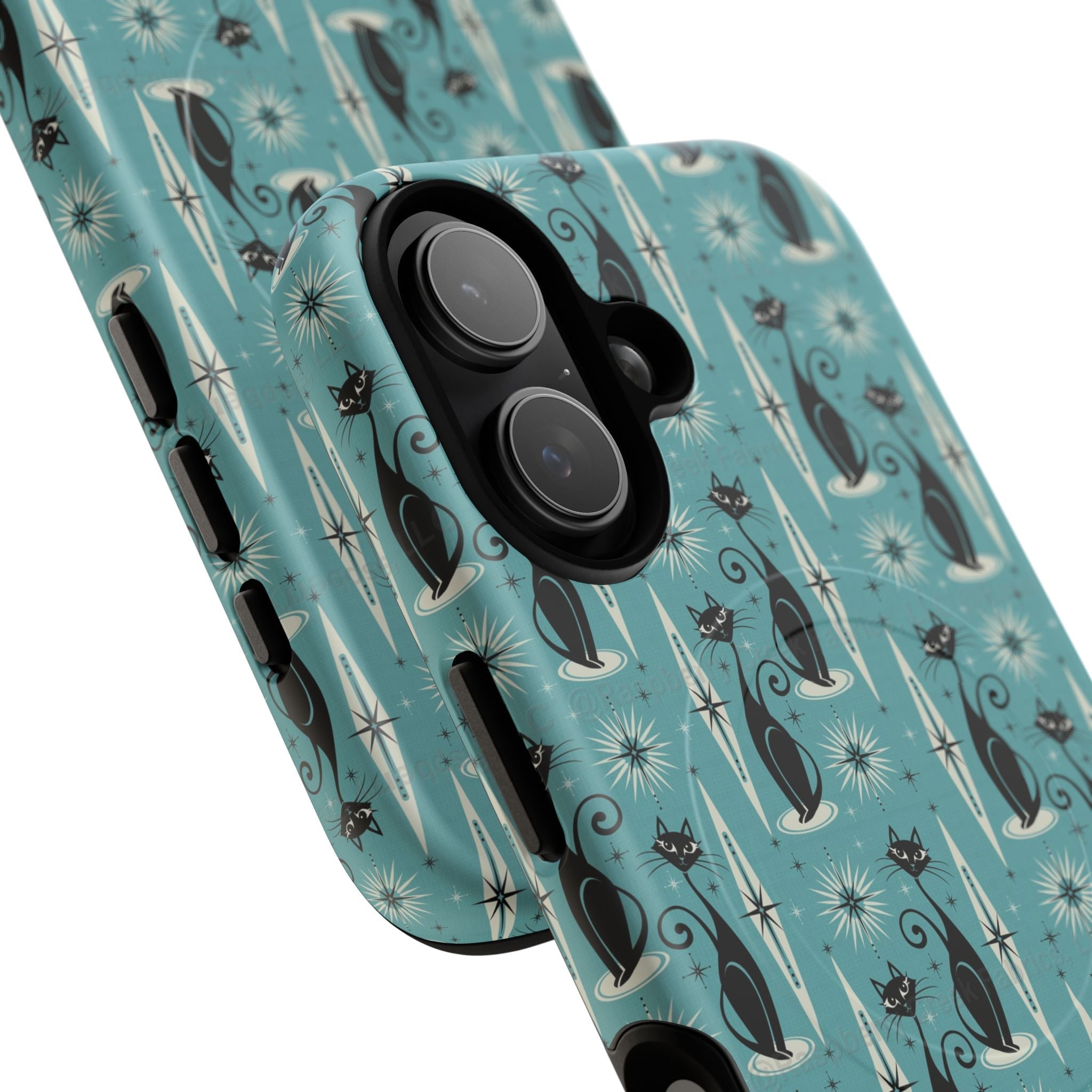 Mid - Century Retro Coolest Kitty Cats Tough Magnetic Phone Case - POPvault