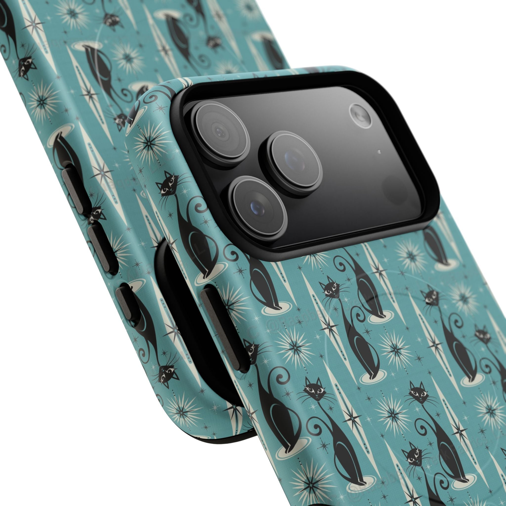 Mid - Century Retro Coolest Kitty Cats Tough Magnetic Phone Case - POPvault