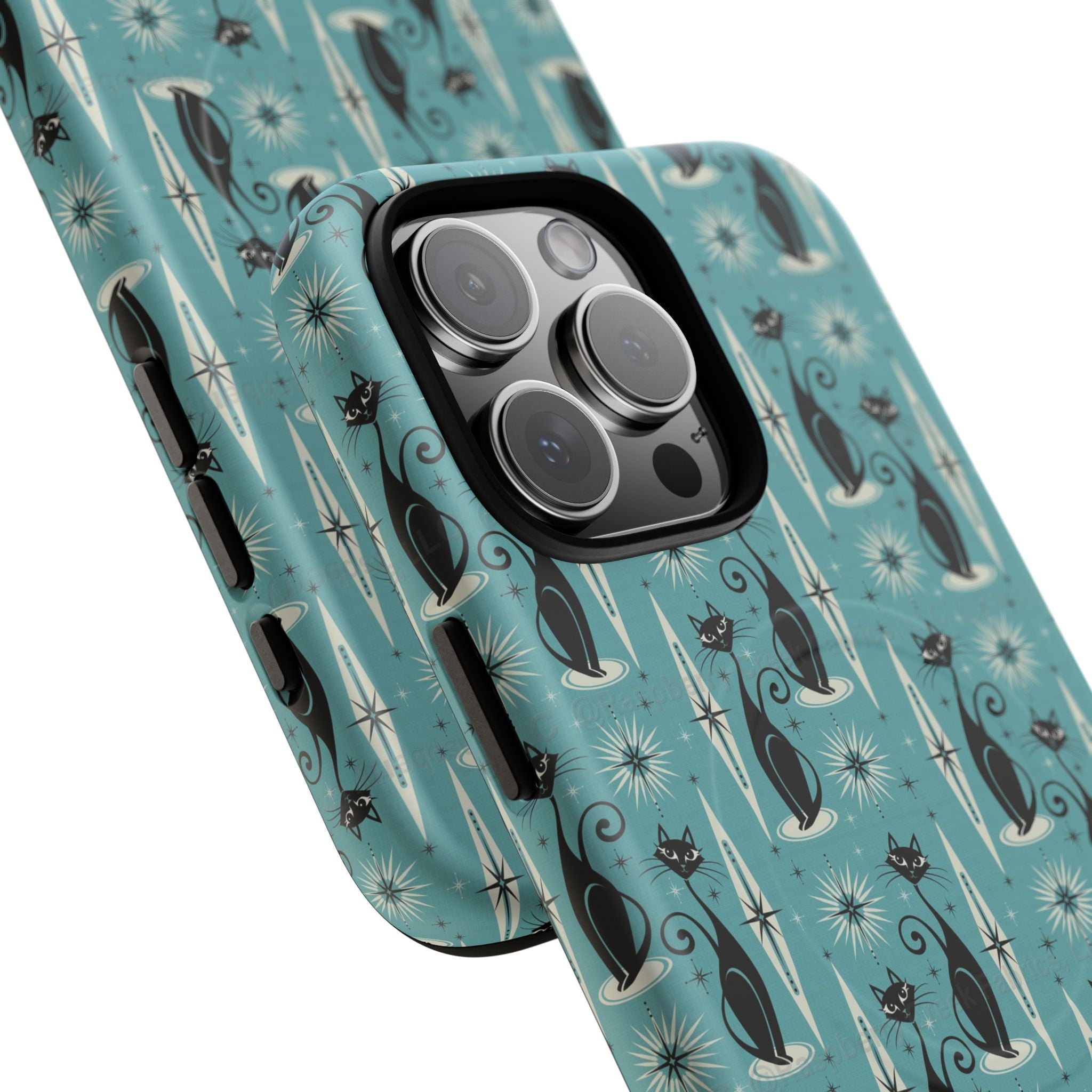 Mid - Century Retro Coolest Kitty Cats Tough Magnetic Phone Case - POPvault