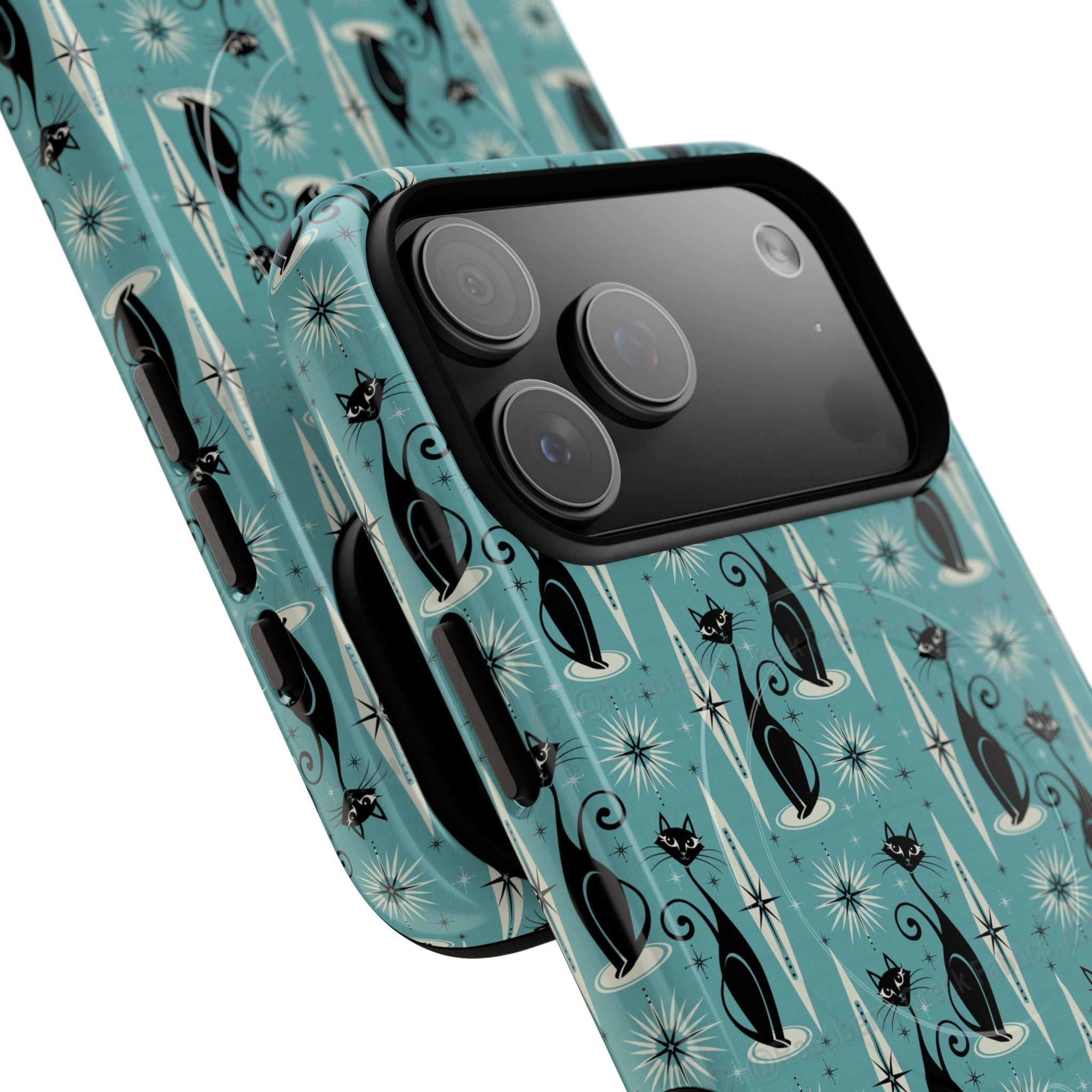 Mid - Century Retro Coolest Kitty Cats Tough Magnetic Phone Case - POPvault