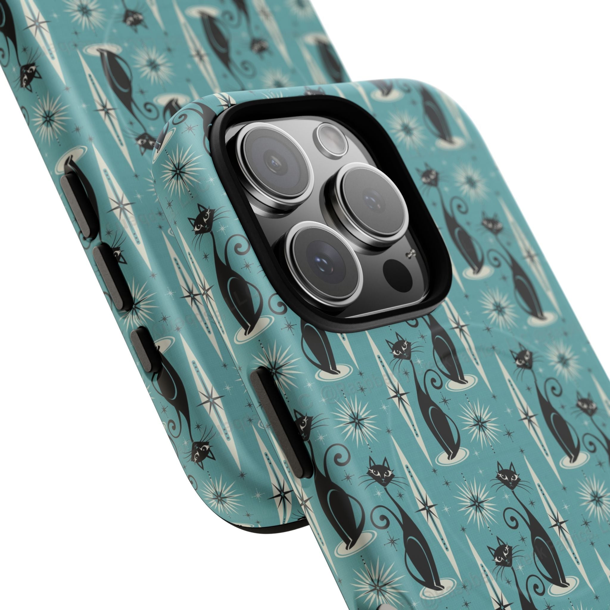 Mid - Century Retro Coolest Kitty Cats Tough Magnetic Phone Case - POPvault