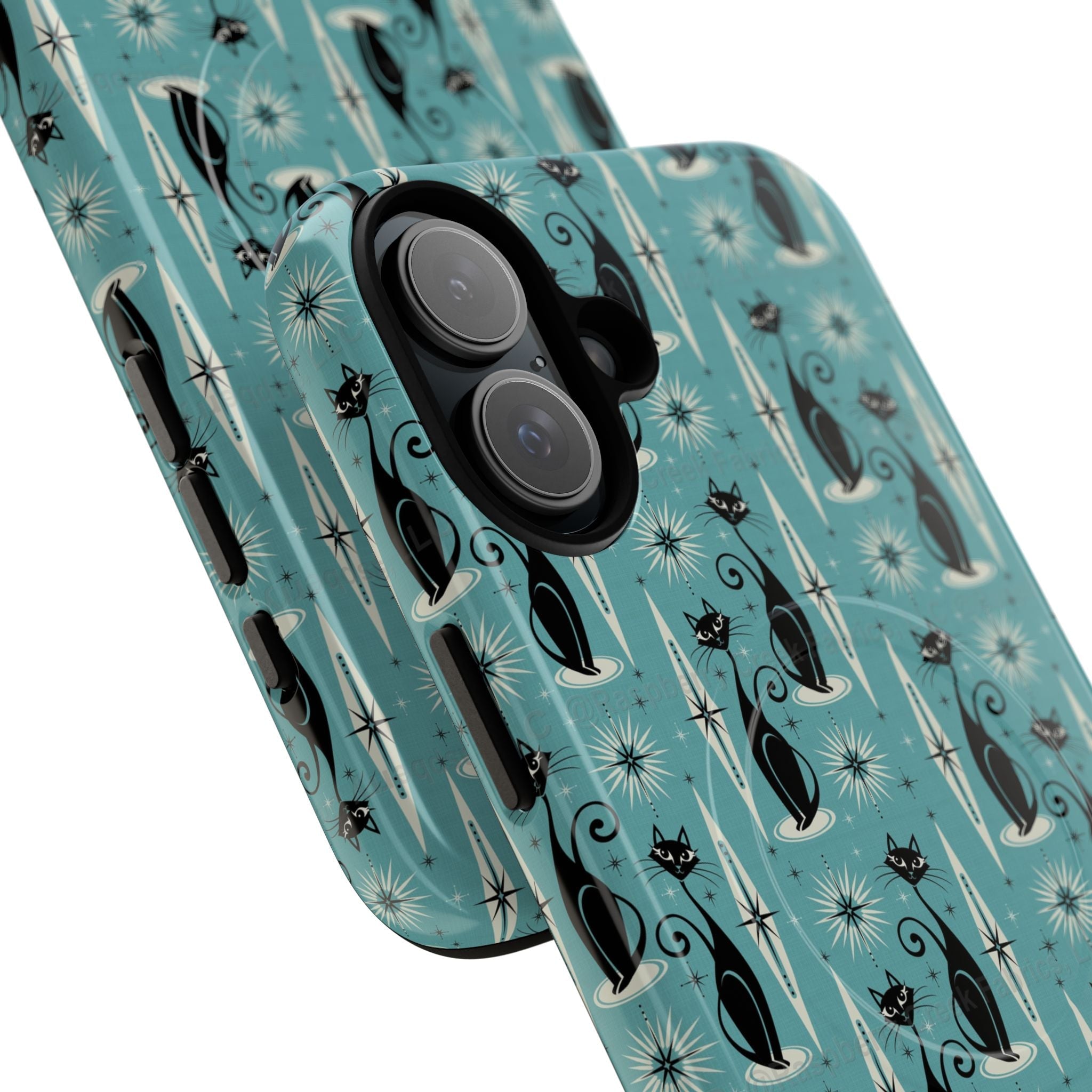Mid - Century Retro Coolest Kitty Cats Tough Magnetic Phone Case - POPvault