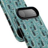 Mid - Century Retro Coolest Kitty Cats Tough Magnetic Phone Case - POPvault