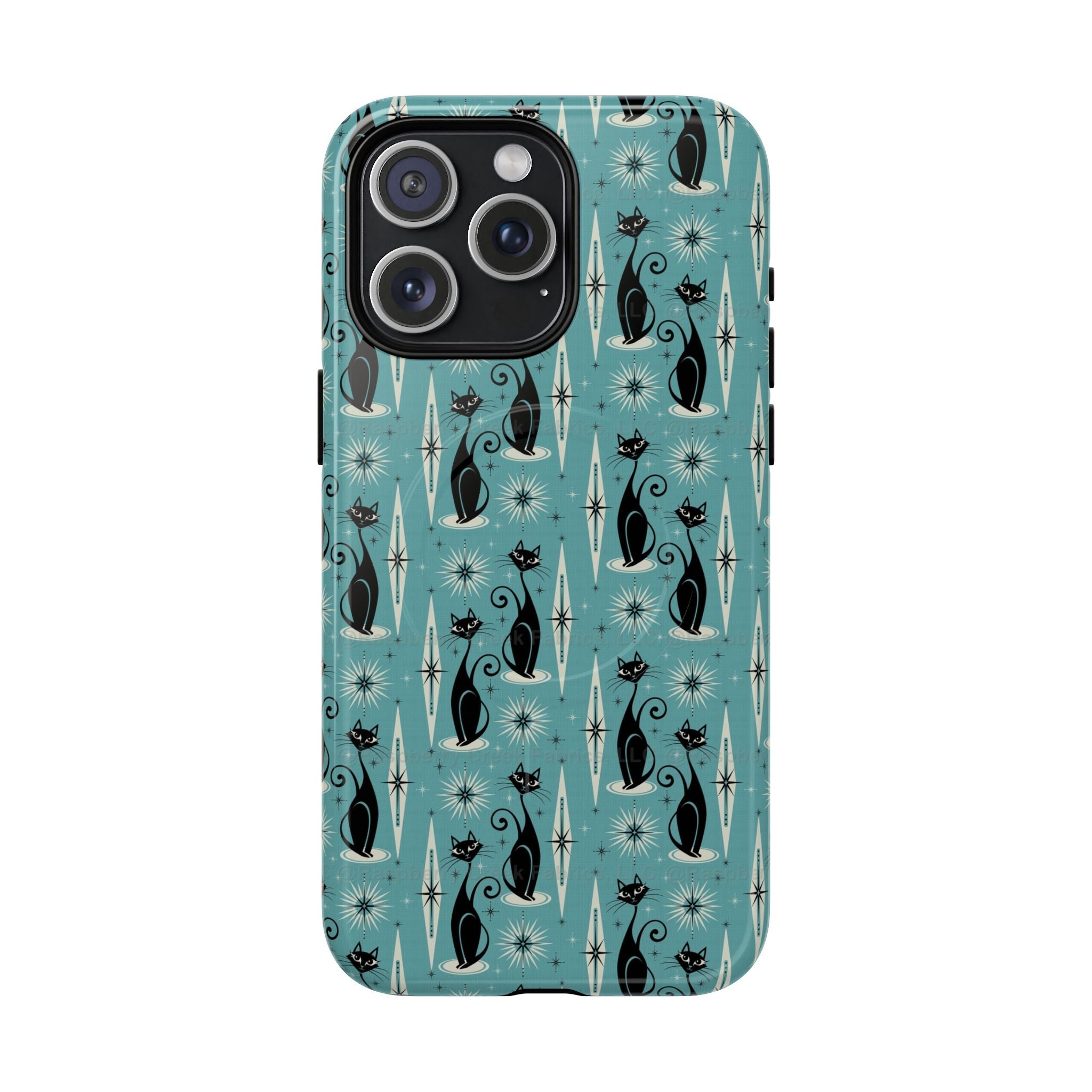 Mid - Century Retro Coolest Kitty Cats Tough Magnetic Phone Case - POPvault