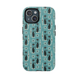 Mid - Century Retro Coolest Kitty Cats Tough Magnetic Phone Case - POPvault