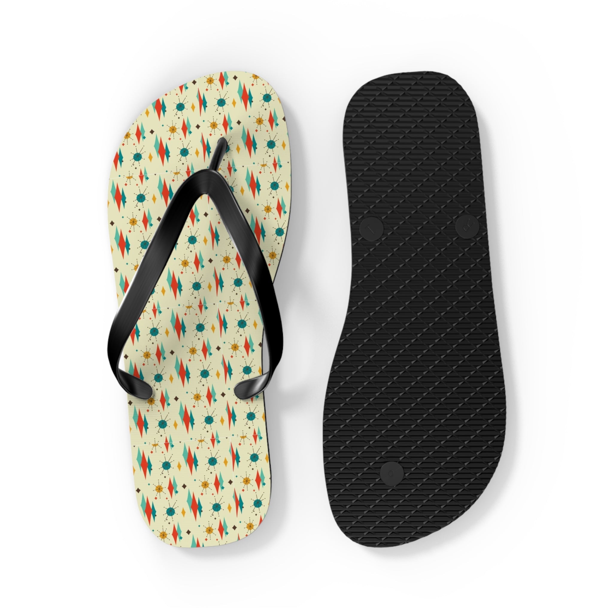 Mid - Century Retro Diamonds & Sparkles Flip - Flops - POPvault