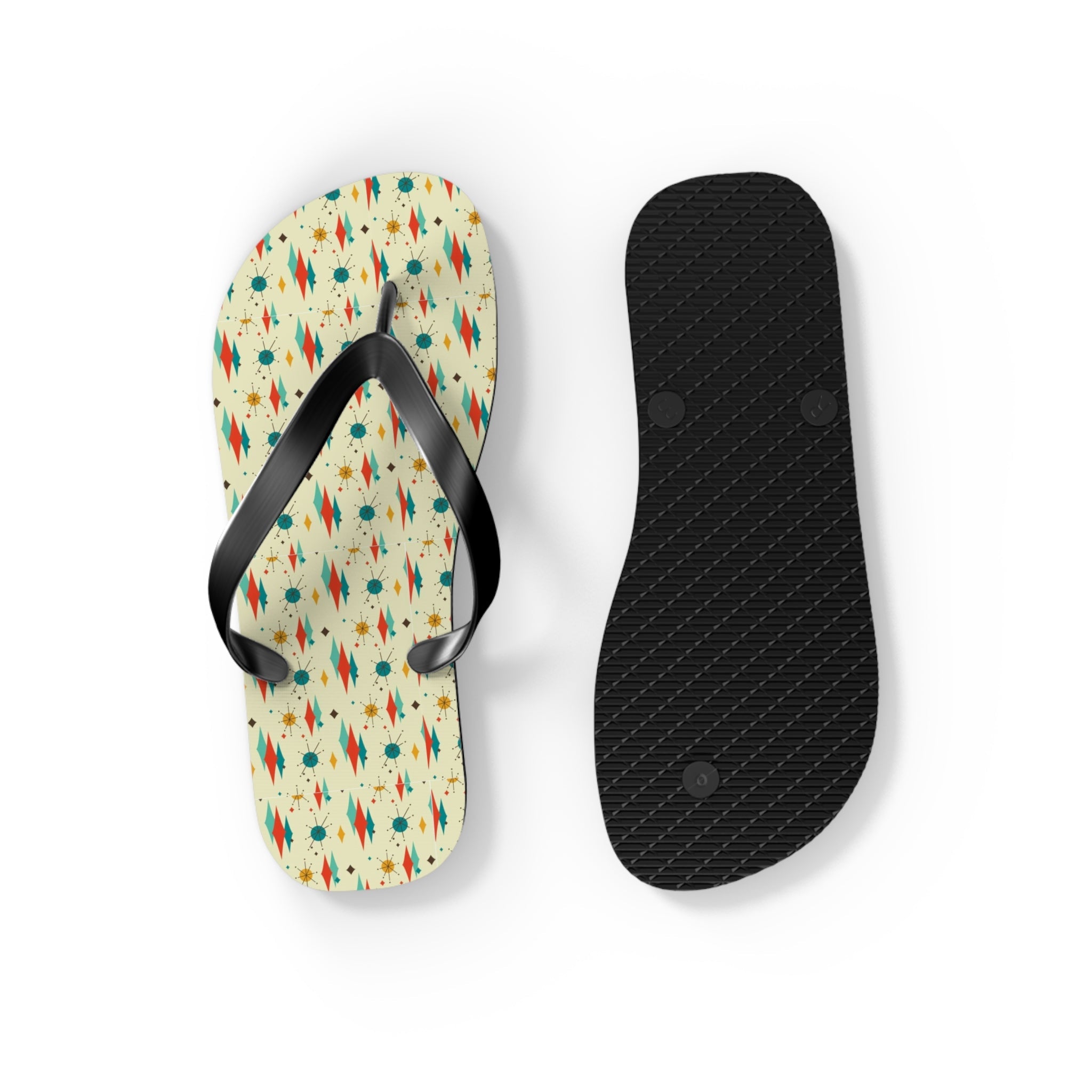 Mid - Century Retro Diamonds & Sparkles Flip - Flops - POPvault