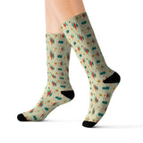 Mid - Century Retro Diamonds & Sparkles Socks - POPvault