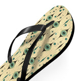 Mid - Century Retro Eyeballs Geometric Flip - Flops - POPvault