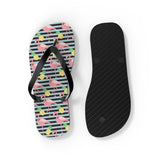 Mid - Century Retro Flamingos And Pineapples Flip - Flops - POPvault