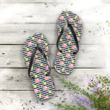 Mid - Century Retro Flamingos And Pineapples Flip - Flops - POPvault