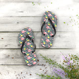 Mid - Century Retro Flamingos And Pineapples Flip - Flops - POPvault
