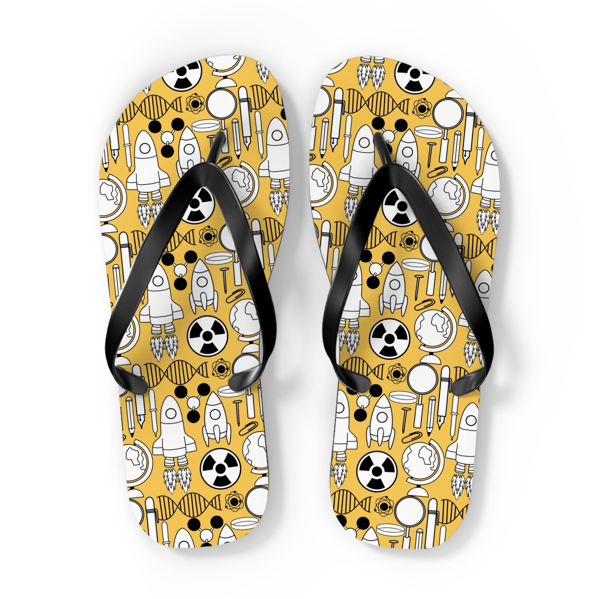 Mid - Century Retro "Going Nuclear" Geometric Flip - Flops - POPvault