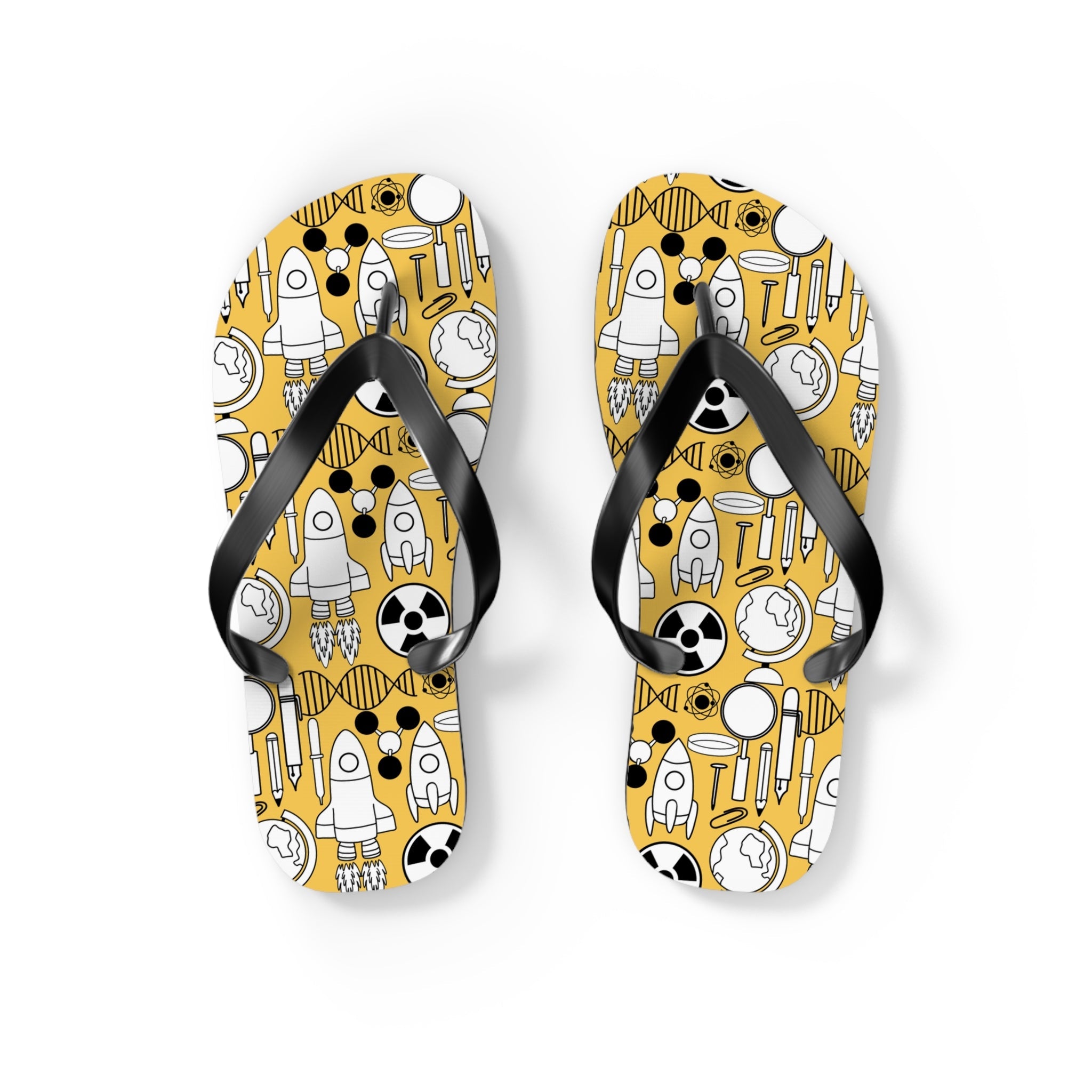 Mid - Century Retro "Going Nuclear" Geometric Flip - Flops - POPvault