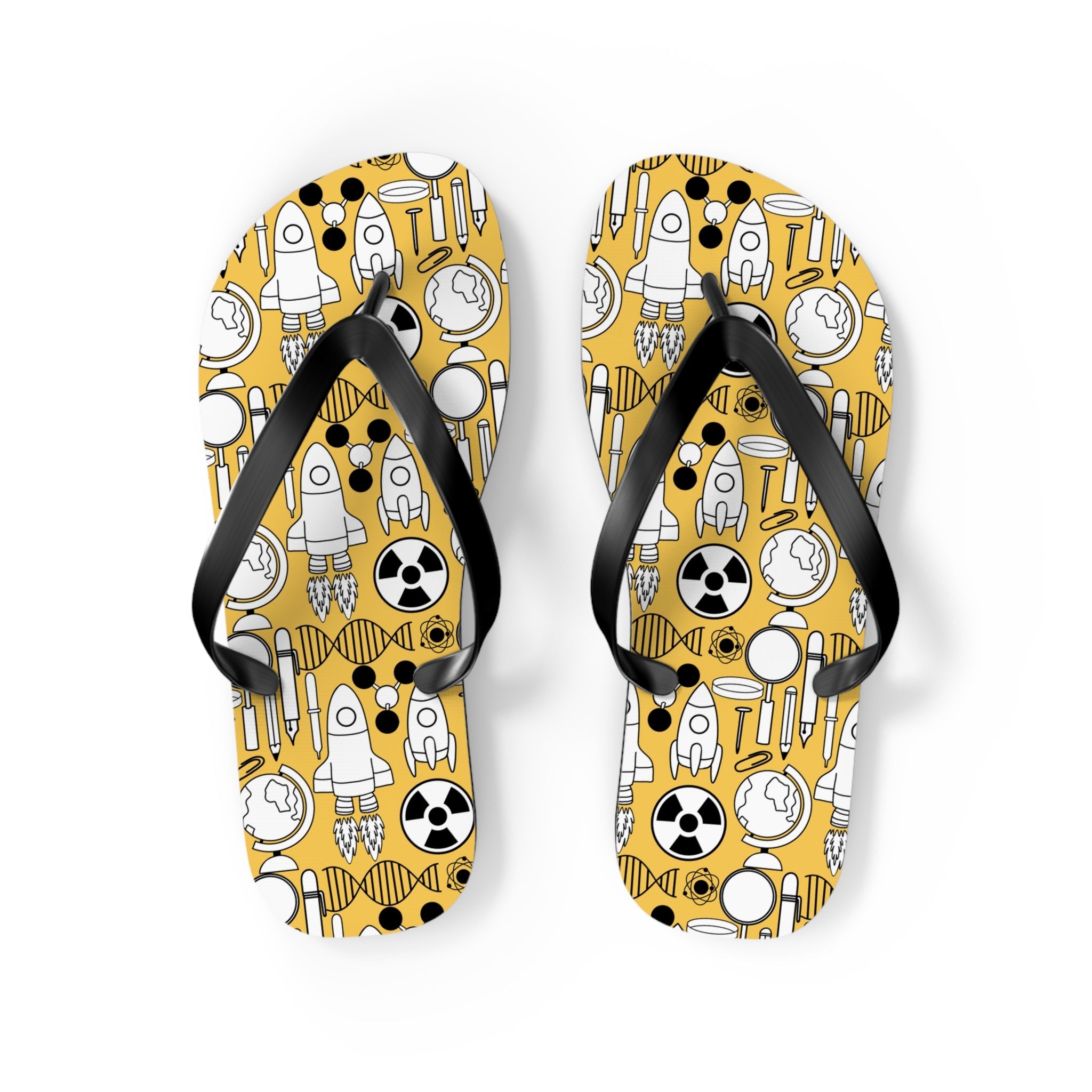 Mid - Century Retro "Going Nuclear" Geometric Flip - Flops - POPvault
