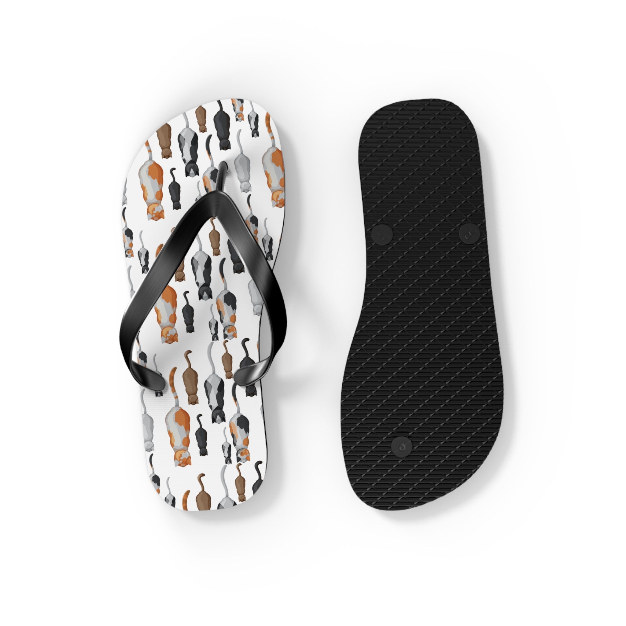 Mid - Century Retro Kitties On Parade Flip - Flops - POPvault