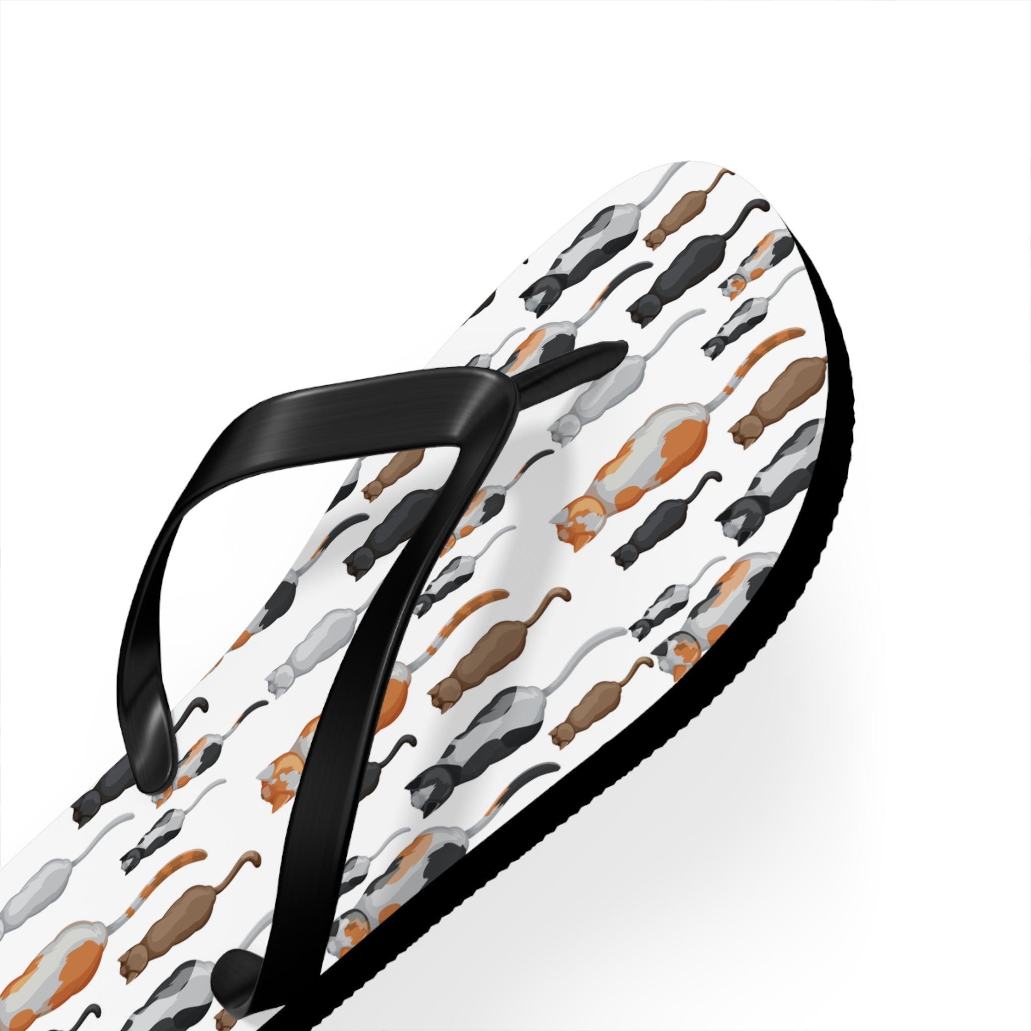 Mid - Century Retro Kitties On Parade Flip - Flops - POPvault