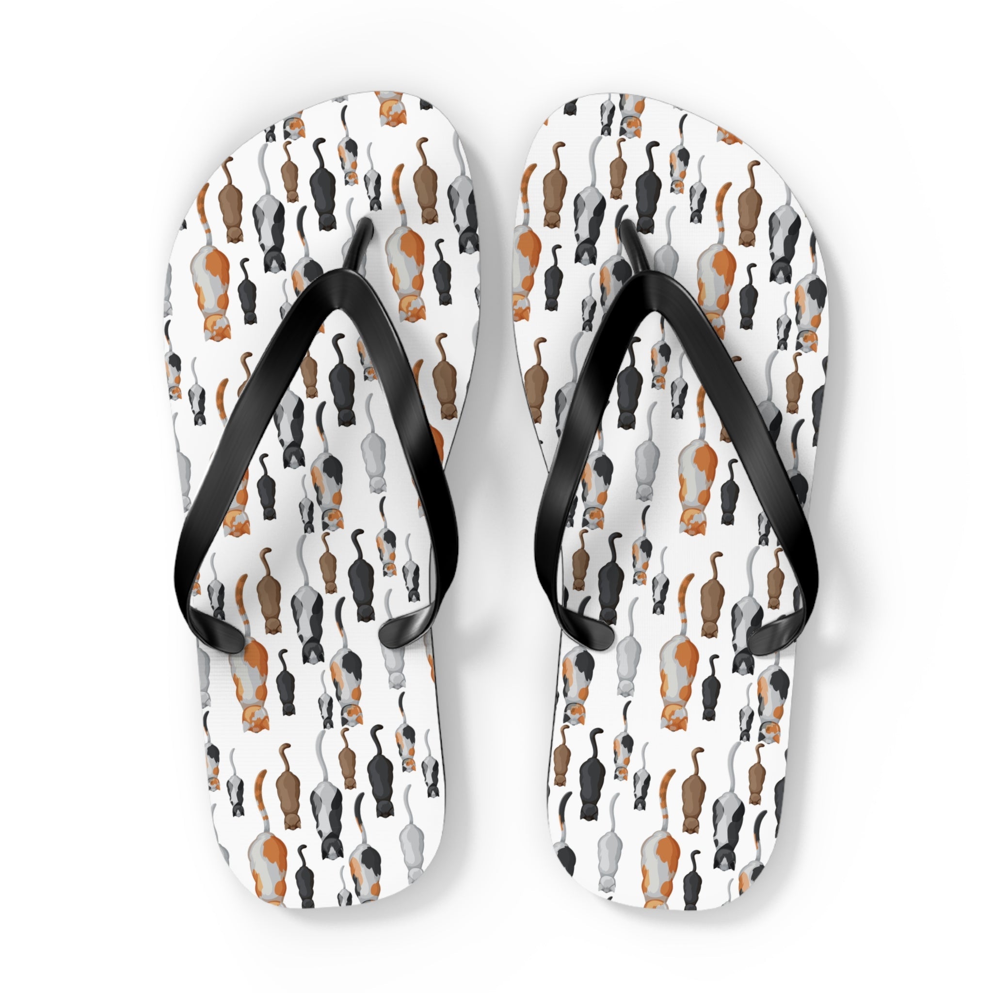 Mid - Century Retro Kitties On Parade Flip - Flops - POPvault