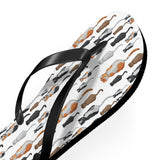 Mid - Century Retro Kitties On Parade Flip - Flops - POPvault