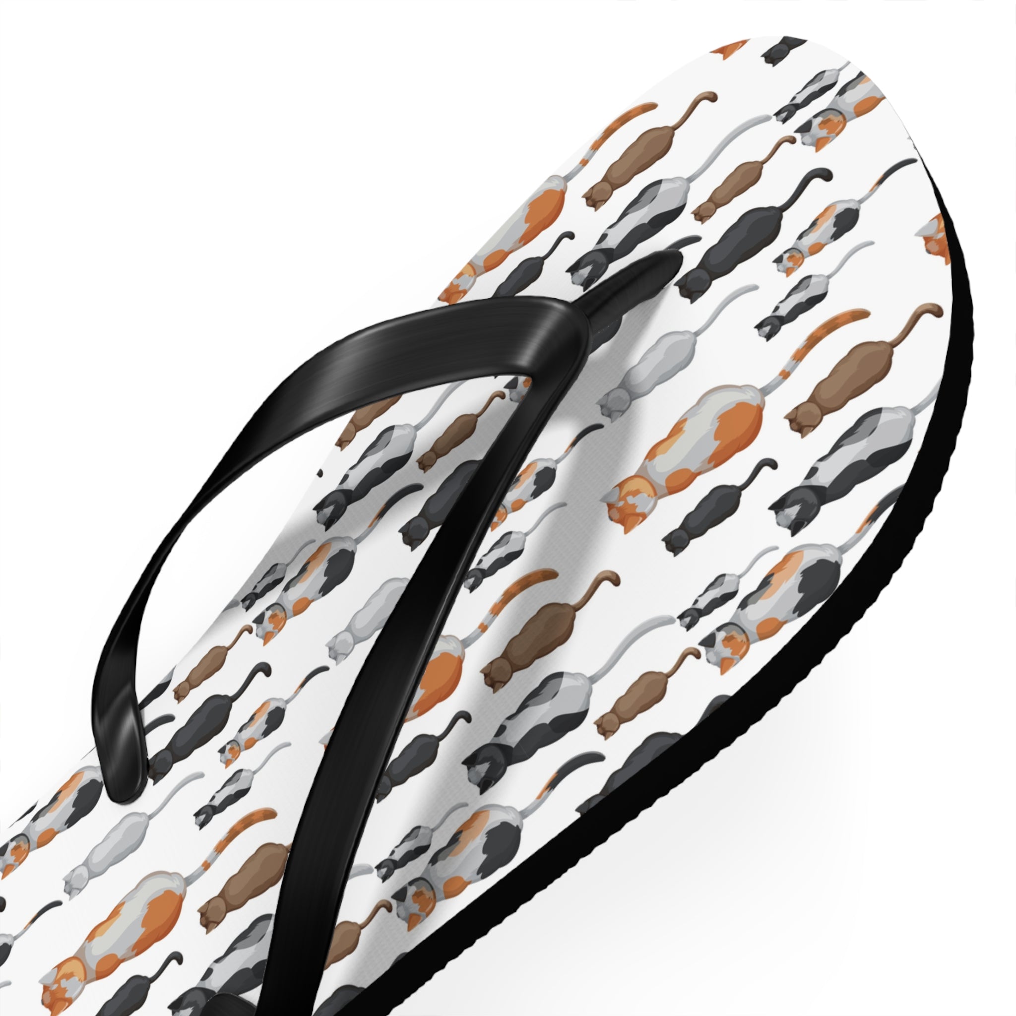 Mid - Century Retro Kitties On Parade Flip - Flops - POPvault