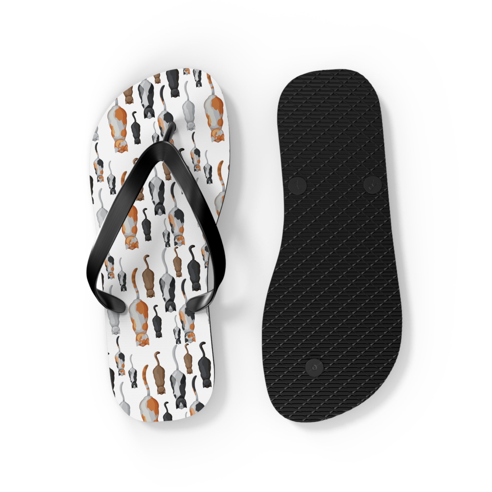 Mid - Century Retro Kitties On Parade Flip - Flops - POPvault