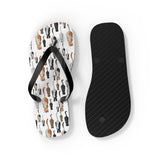 Mid - Century Retro Kitties On Parade Flip - Flops - POPvault