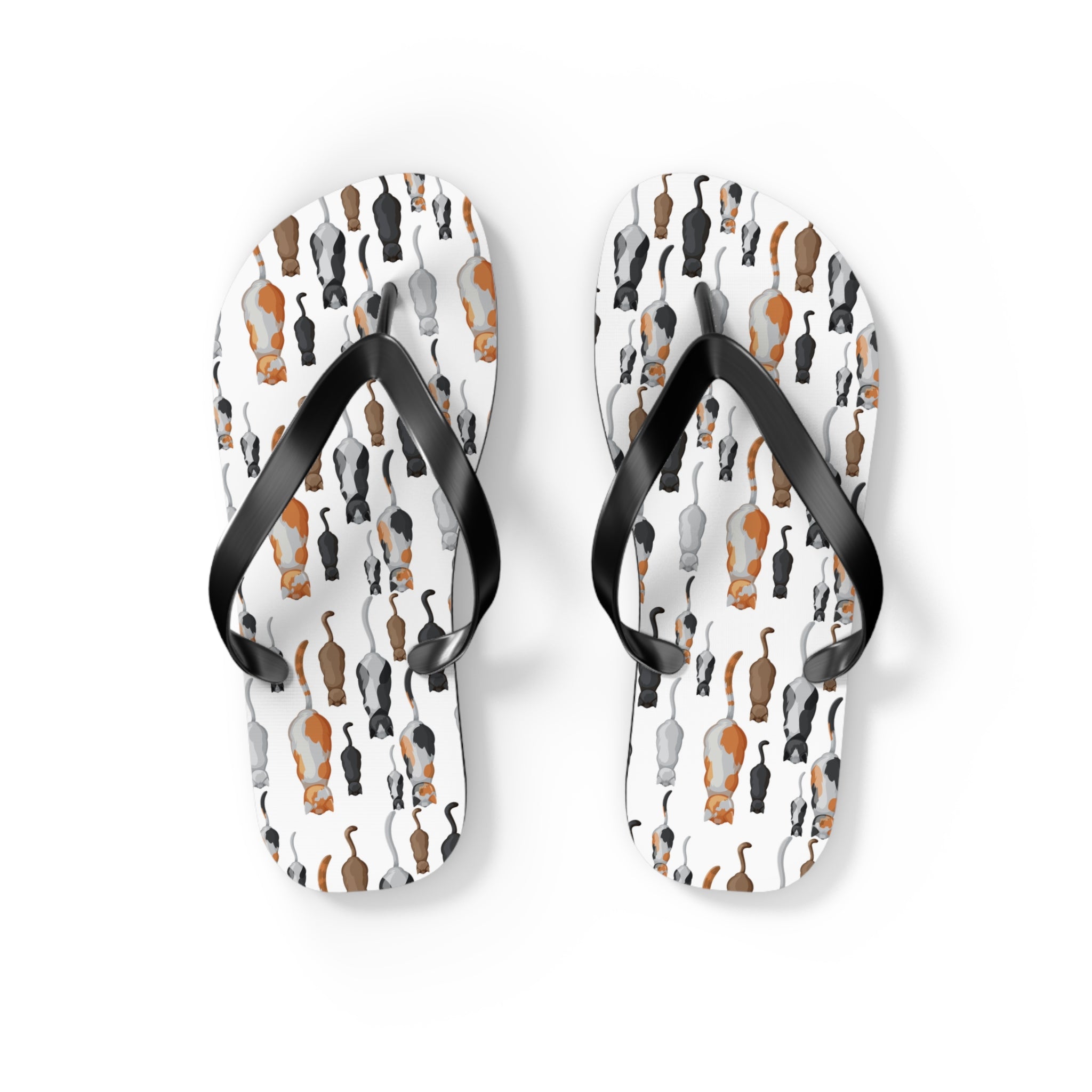 Mid - Century Retro Kitties On Parade Flip - Flops - POPvault