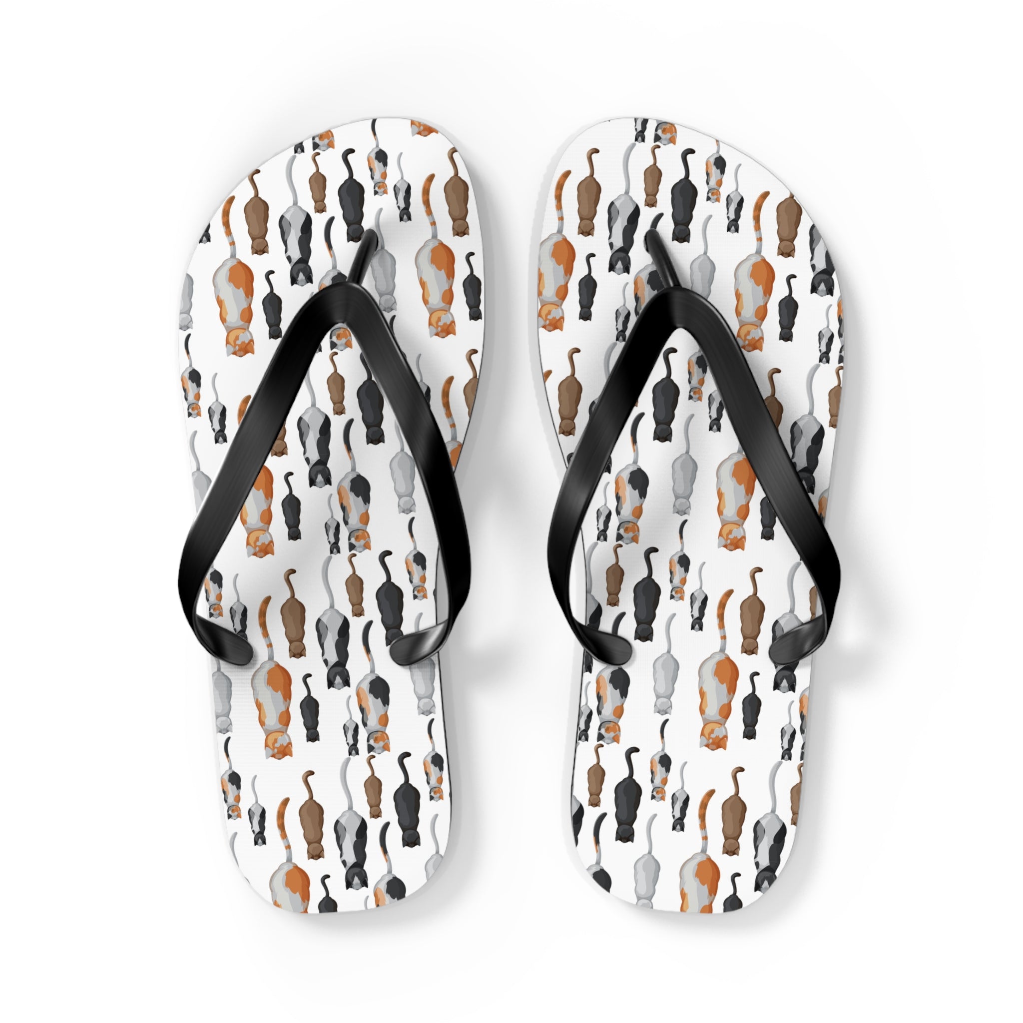 Mid - Century Retro Kitties On Parade Flip - Flops - POPvault