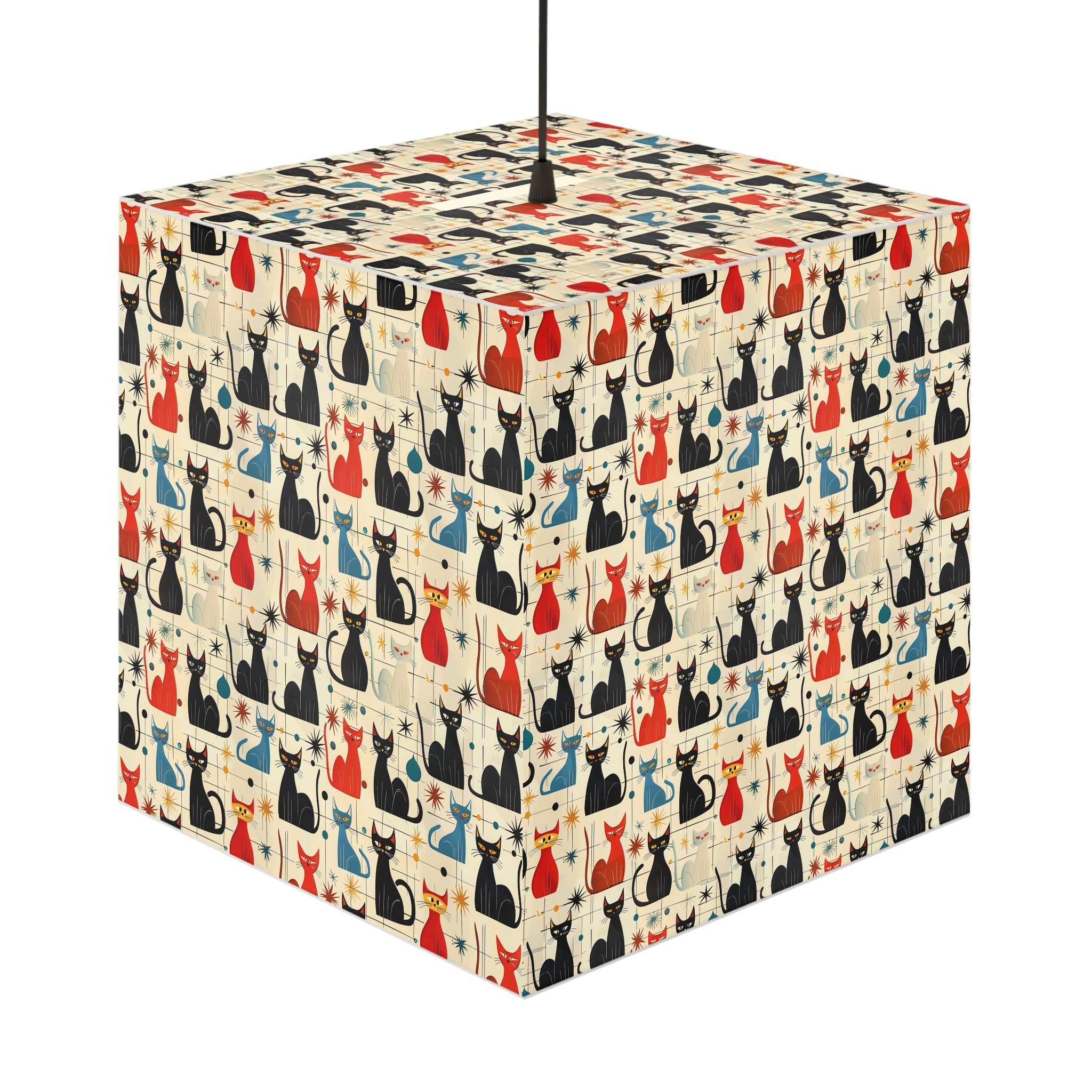 Mid - Century Retro Light Cube Lamp — Ultra - Cool Kitties - POPvault