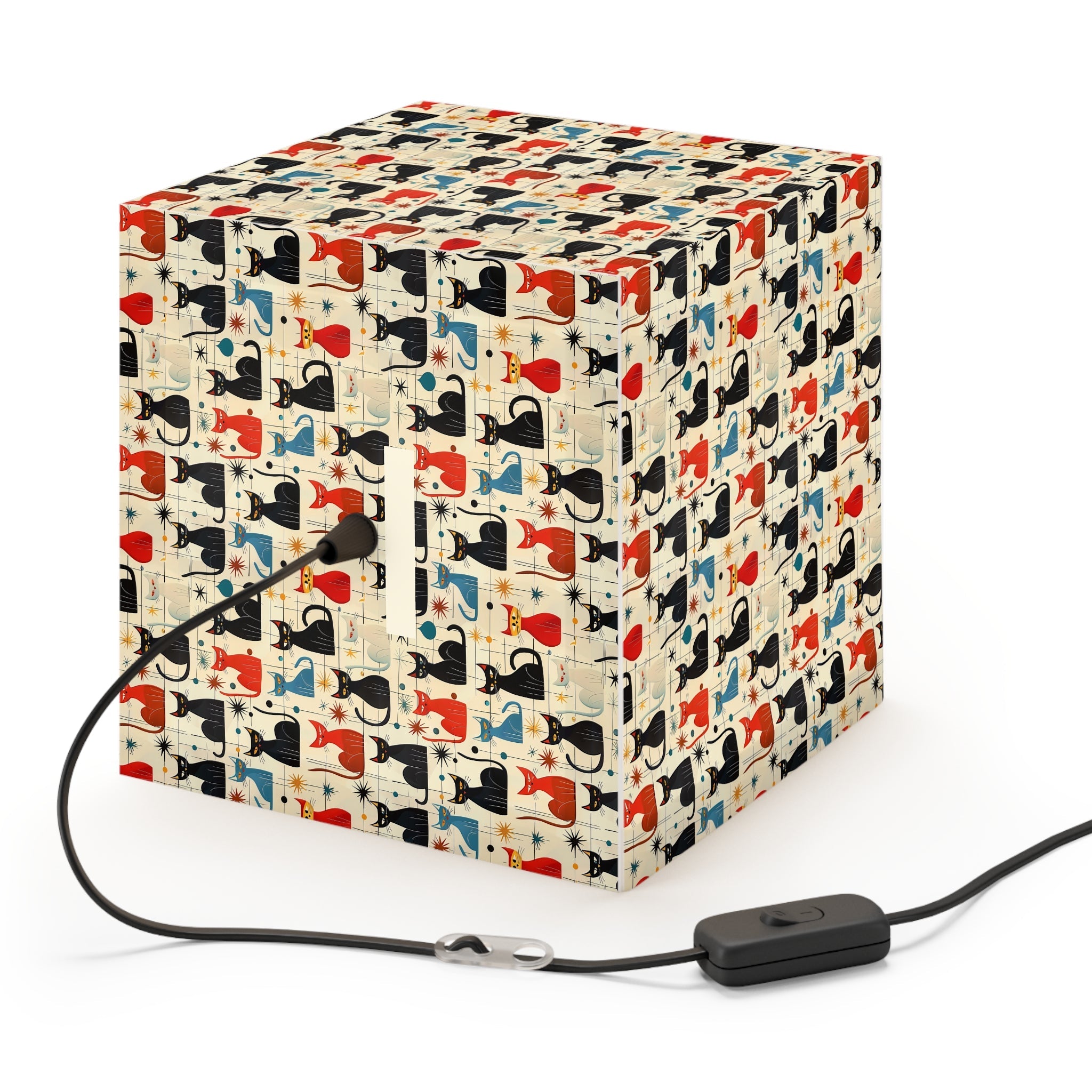 Mid - Century Retro Light Cube Lamp — Ultra - Cool Kitties - POPvault