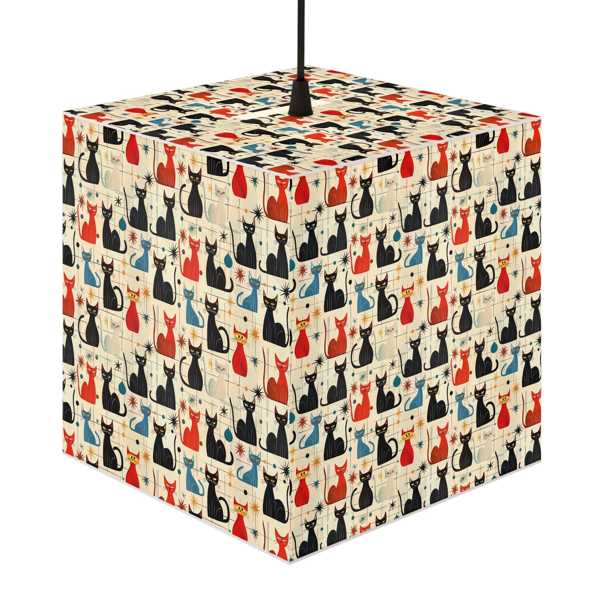 Mid - Century Retro Light Cube Lamp — Ultra - Cool Kitties - POPvault