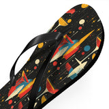 Mid - Century Retro Martinis In Space Flip - Flops - POPvault