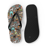 Mid - Century Retro Me And My Dog Life Flip - Flops - POPvault