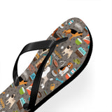 Mid - Century Retro Me And My Dog Life Flip - Flops - POPvault