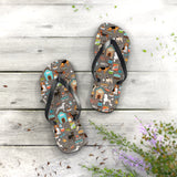 Mid - Century Retro Me And My Dog Life Flip - Flops - POPvault