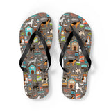 Mid - Century Retro Me And My Dog Life Flip - Flops - POPvault