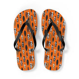 Mid - Century Retro 'Moooove Along' Cows Geometric Flip - Flops - POPvault
