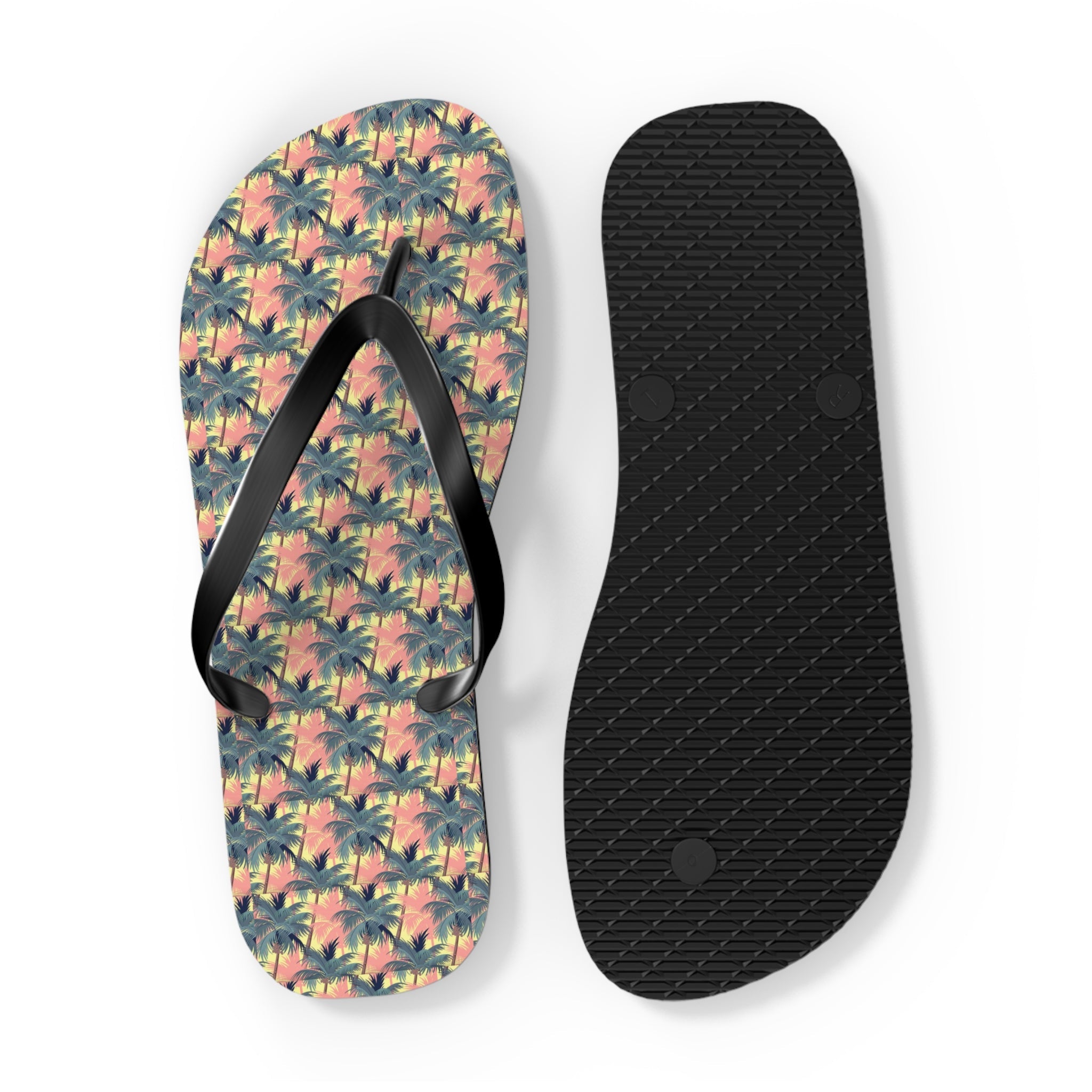 Mid - Century Retro Palms - a - Plenty Flip - Flops - POPvault