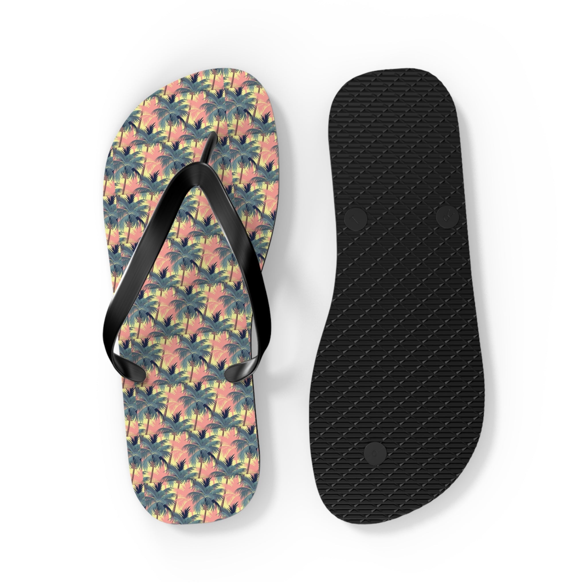 Mid - Century Retro Palms - a - Plenty Flip - Flops - POPvault
