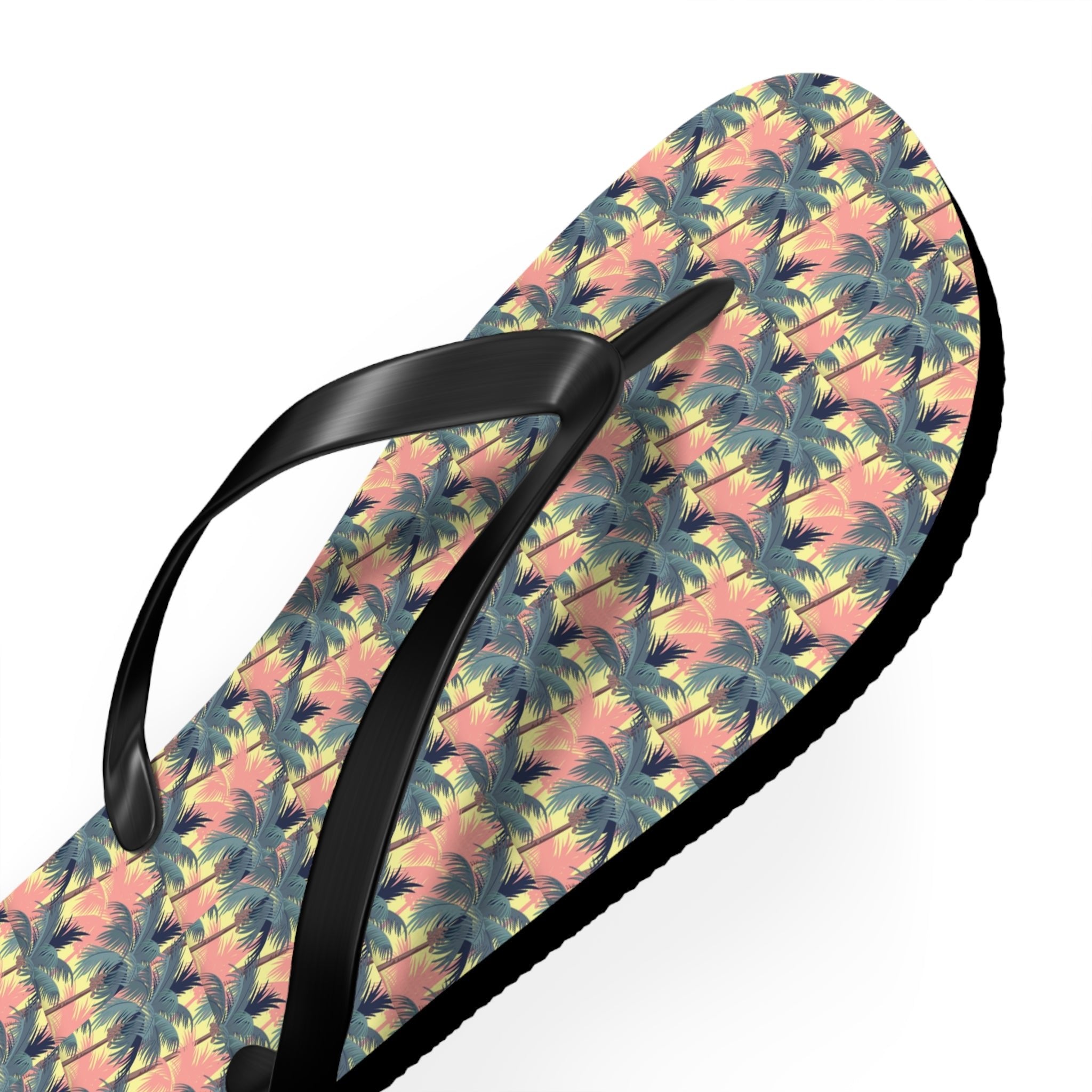 Mid - Century Retro Palms - a - Plenty Flip - Flops - POPvault