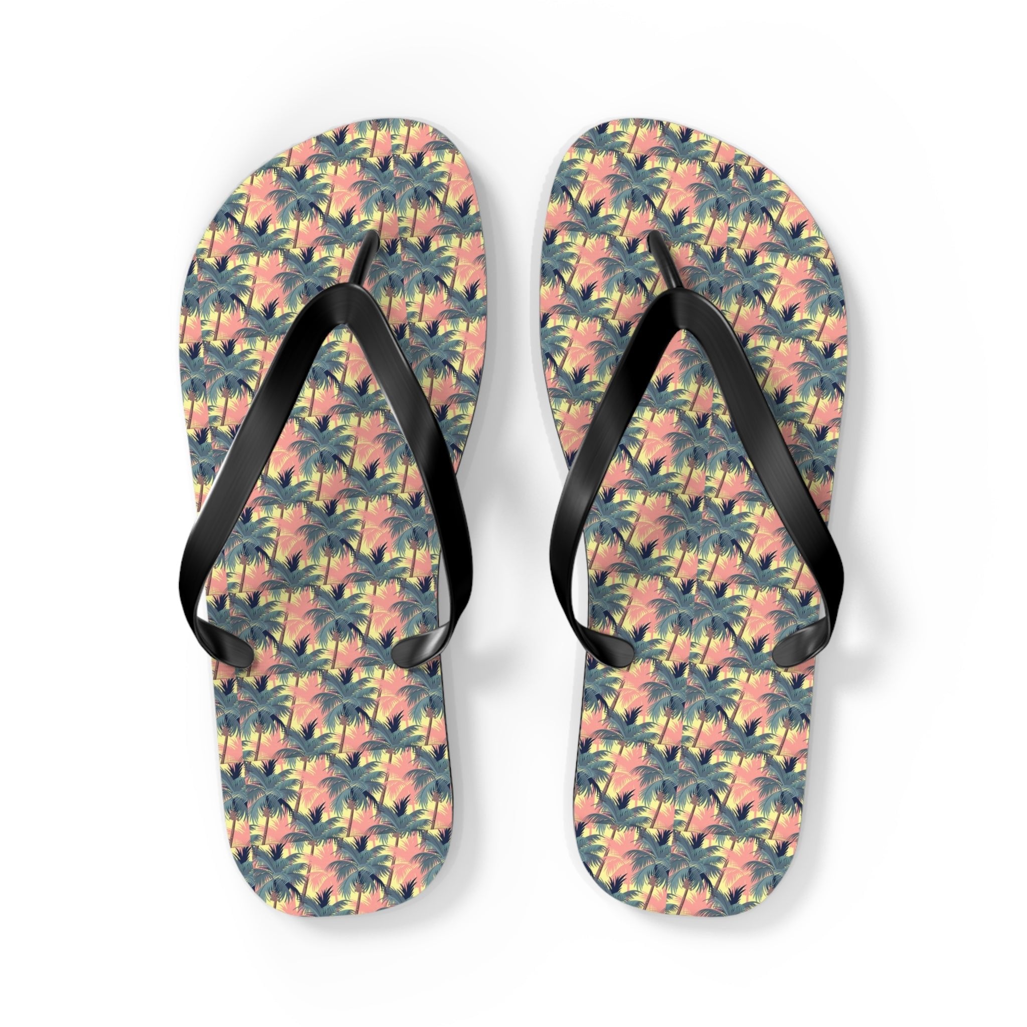Mid - Century Retro Palms - a - Plenty Flip - Flops - POPvault