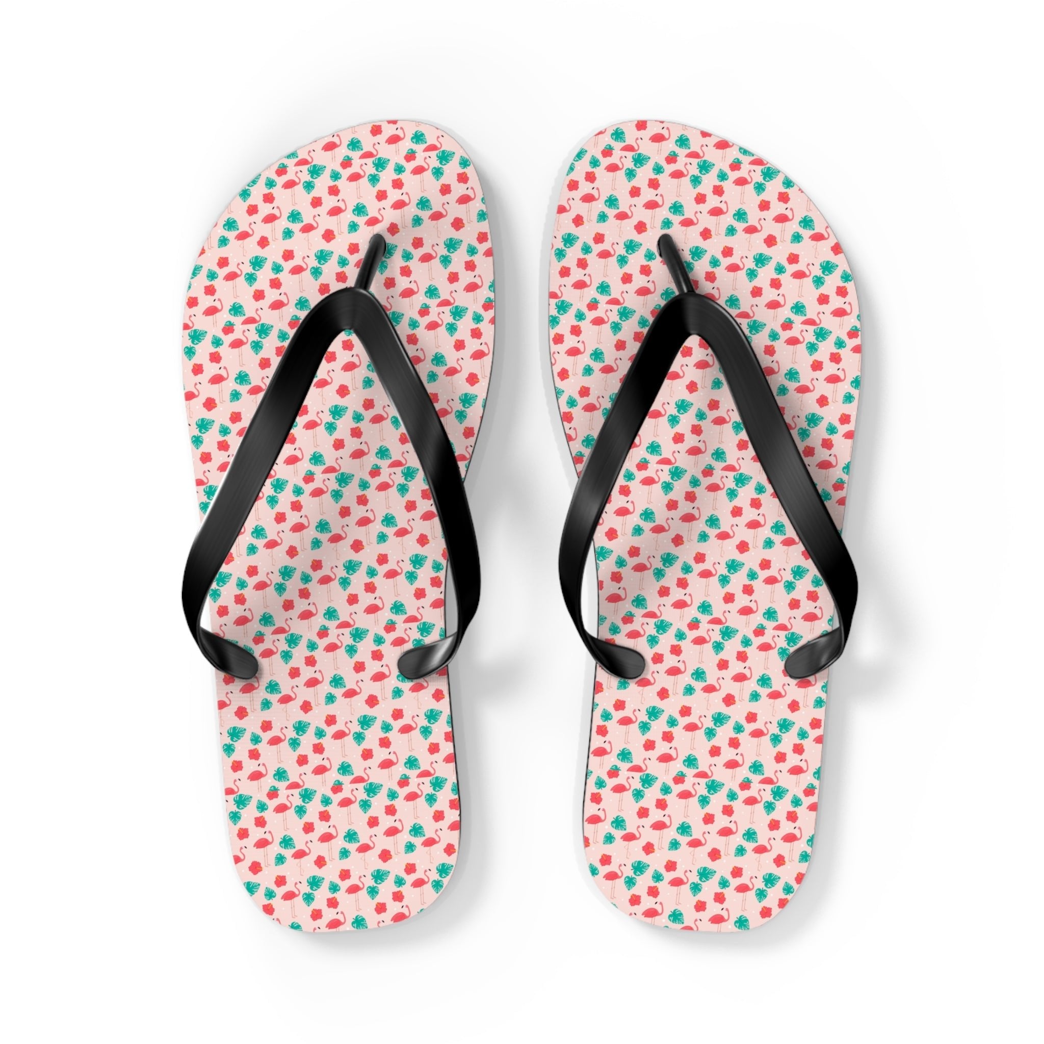 Mid - Century Retro Pink Flamingo Flip - Flops - POPvault