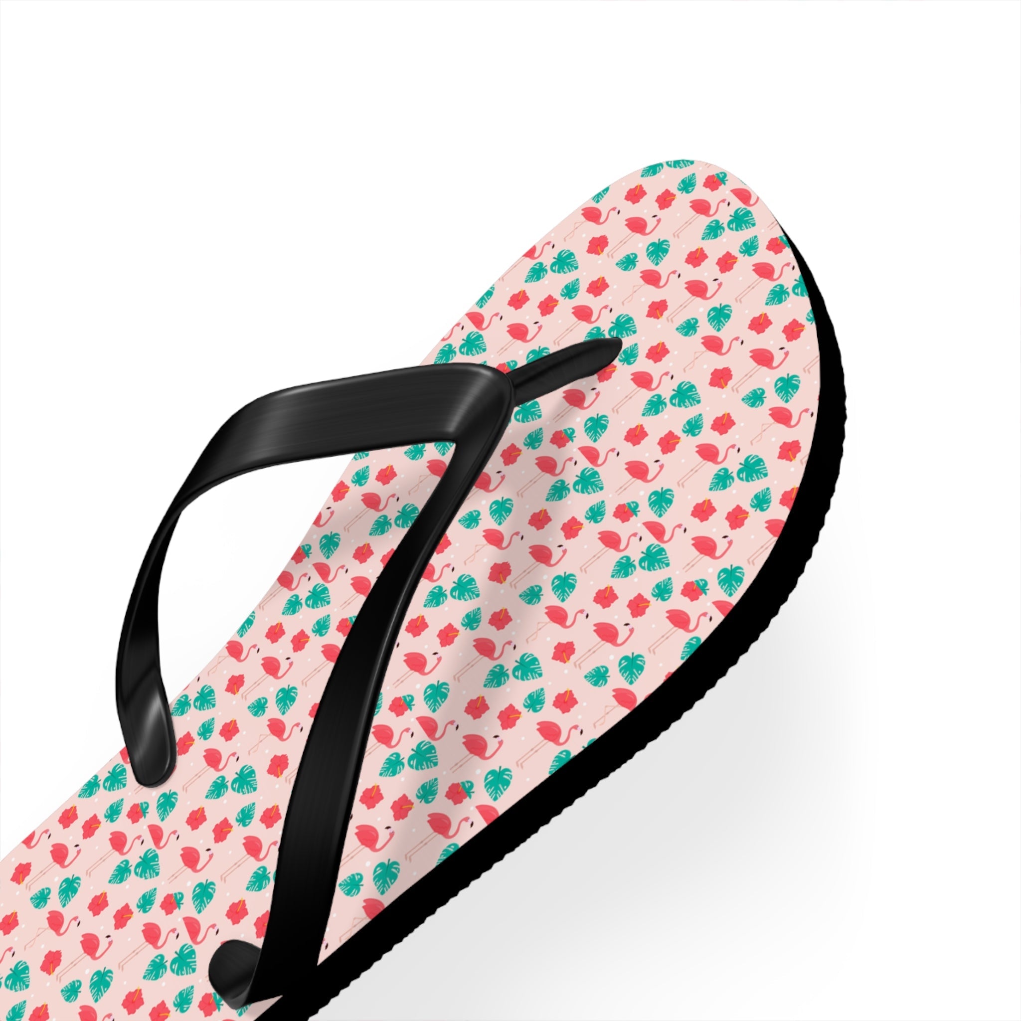 Mid - Century Retro Pink Flamingo Flip - Flops - POPvault