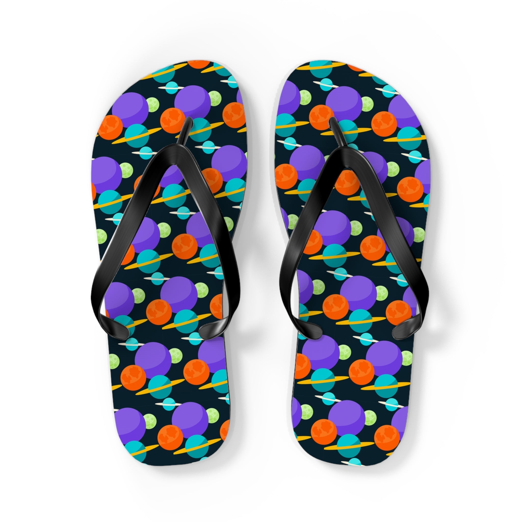Mid - Century Retro Spaced Out Geometric Flip - Flops - POPvault
