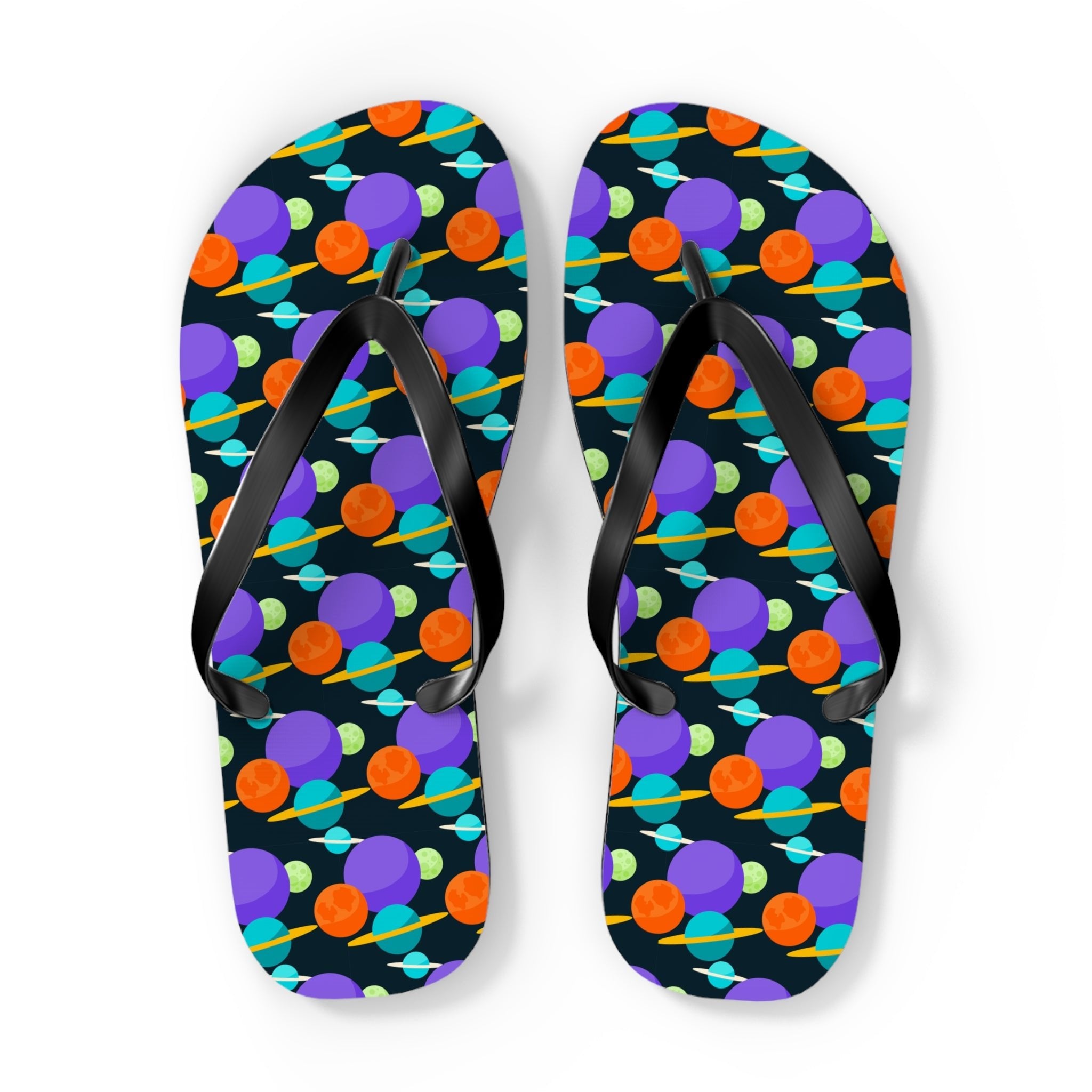 Mid - Century Retro Spaced Out Geometric Flip - Flops - POPvault